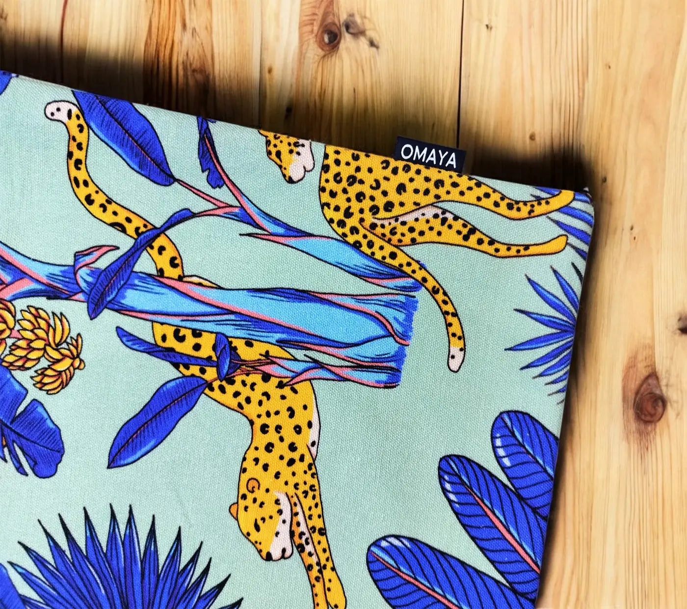 House of Omaya "Tropical Cheetah Printed Canvas Tote Bag (Size 34x36 Cms.) canvas tote bag,designer tote bag Product vendor