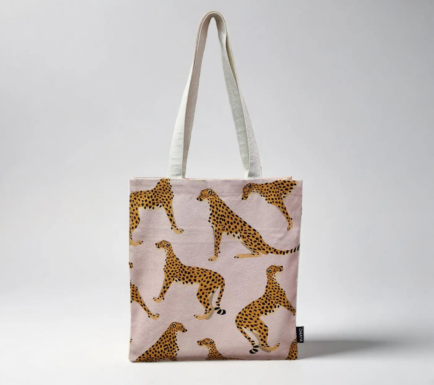 House of Omaya Leopard Print Canvas Tote Bag 34x36 cm. House of Omaya