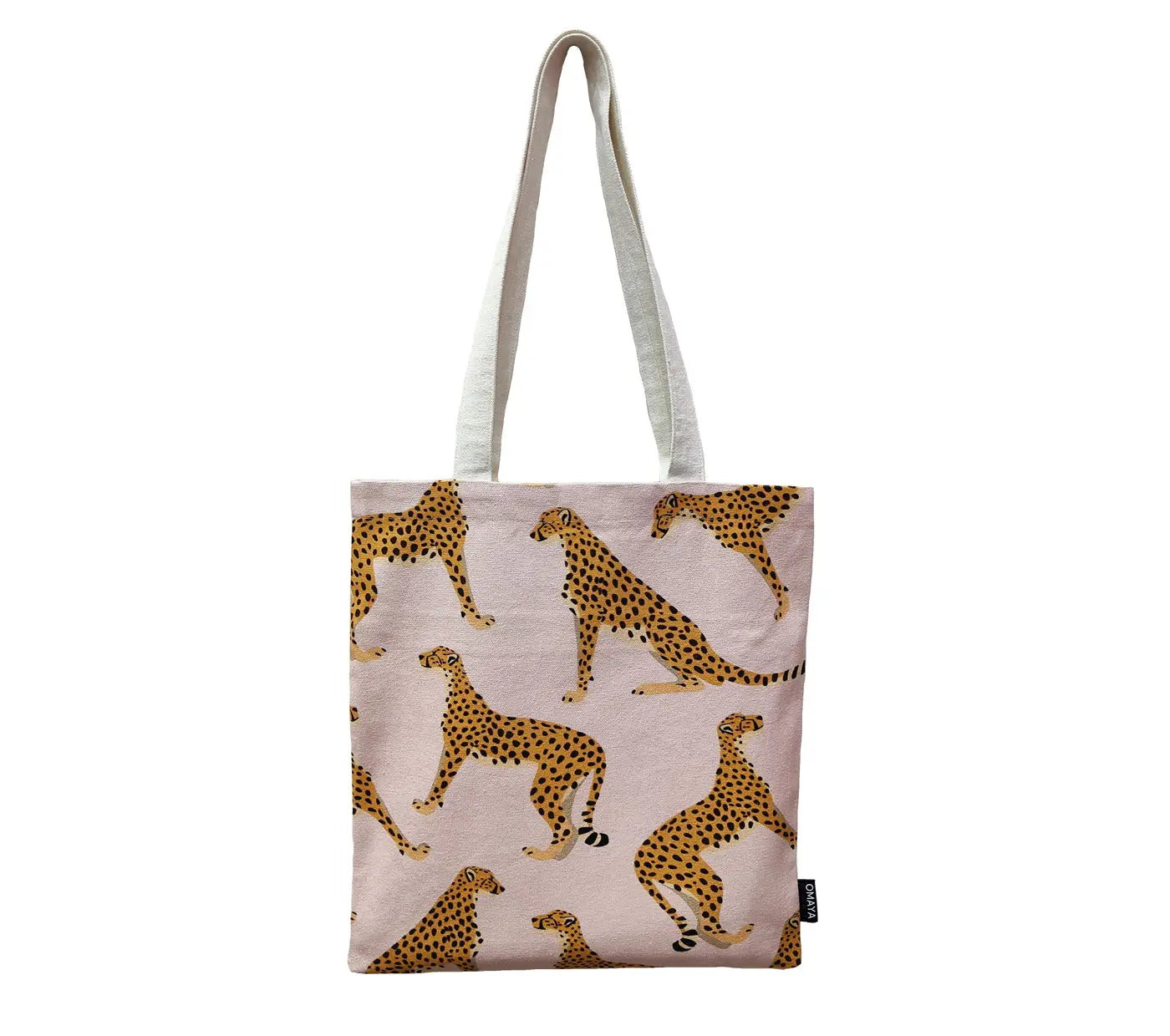 House of Omaya Leopard Print Canvas Tote Bag 34x36 cm. House of Omaya