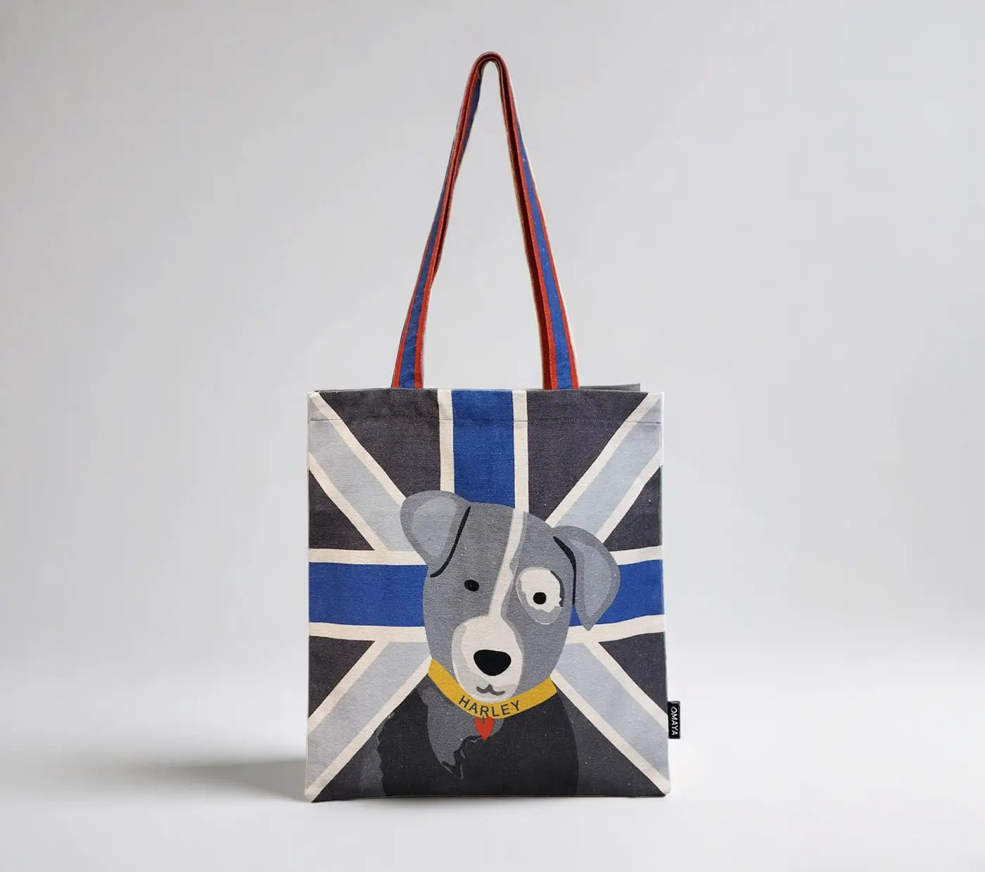 house of Omaya Printed Harley The Pet Blue Tote Bag 34x36 cm. House of Omaya