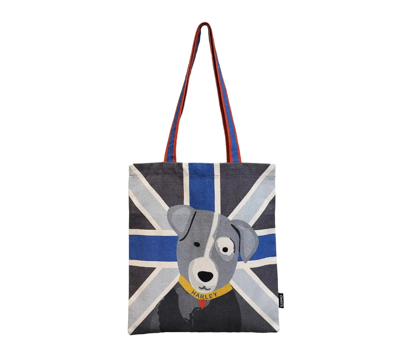 house of Omaya Printed Harley The Pet Blue Tote Bag 34x36 cm. House of Omaya