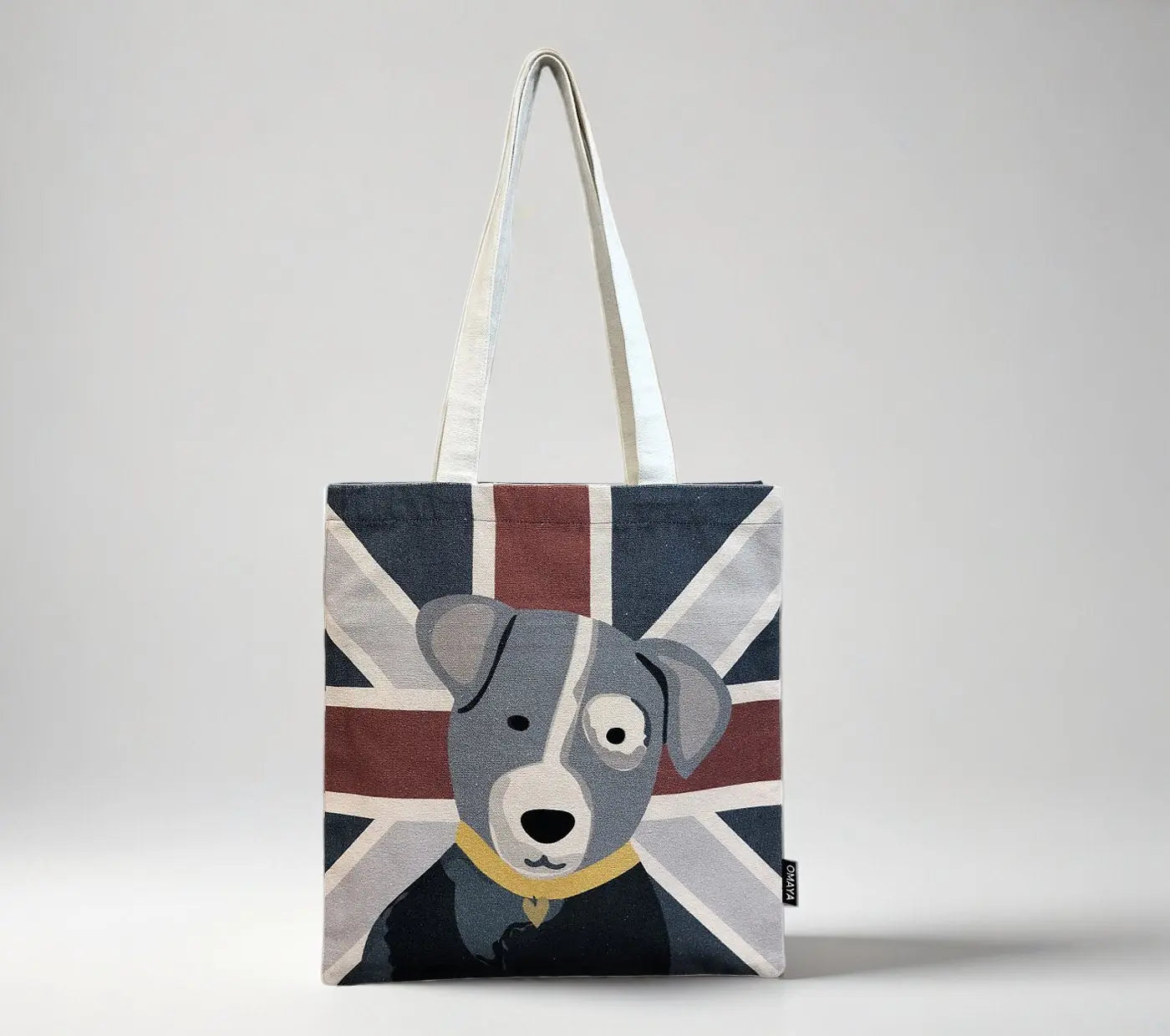 House of Omaya Printed Harley The Pet Rust Canvas Tote Bag 34x36 cm. House of Omaya