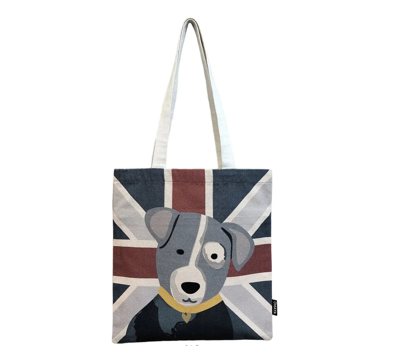 House of Omaya Printed Harley The Pet Rust Canvas Tote Bag 34x36 cm. House of Omaya