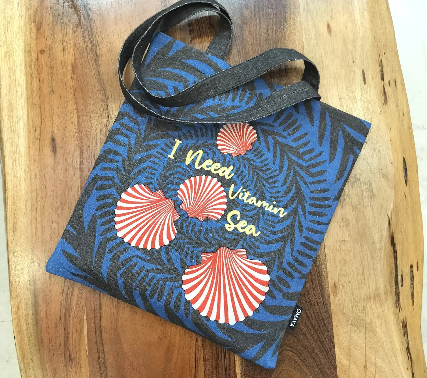 House of Omaya Vitamin Sea Printed Tote Bag 34x36 cm House of Omaya