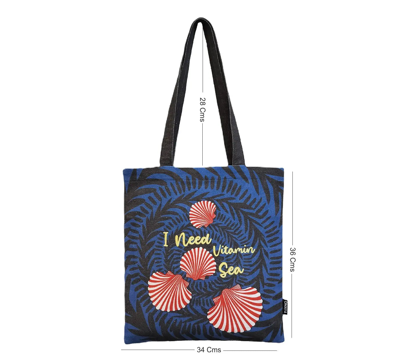 House of Omaya Vitamin Sea Printed Tote Bag 34x36 cm House of Omaya