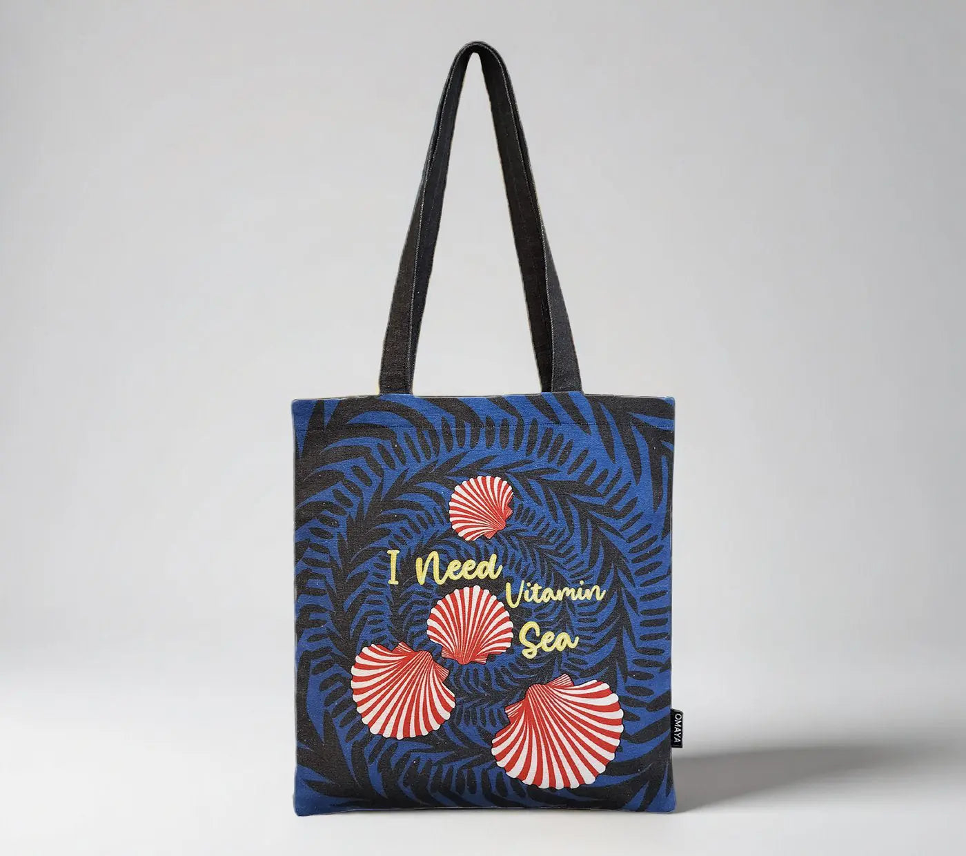 House of Omaya Vitamin Sea Printed Tote Bag 34x36 cm House of Omaya