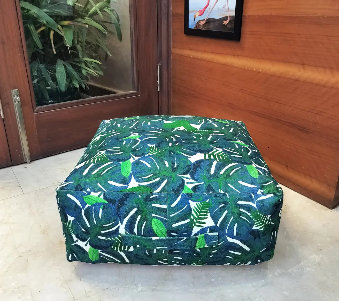 Tropical Canvas Pouffe House of Omaya