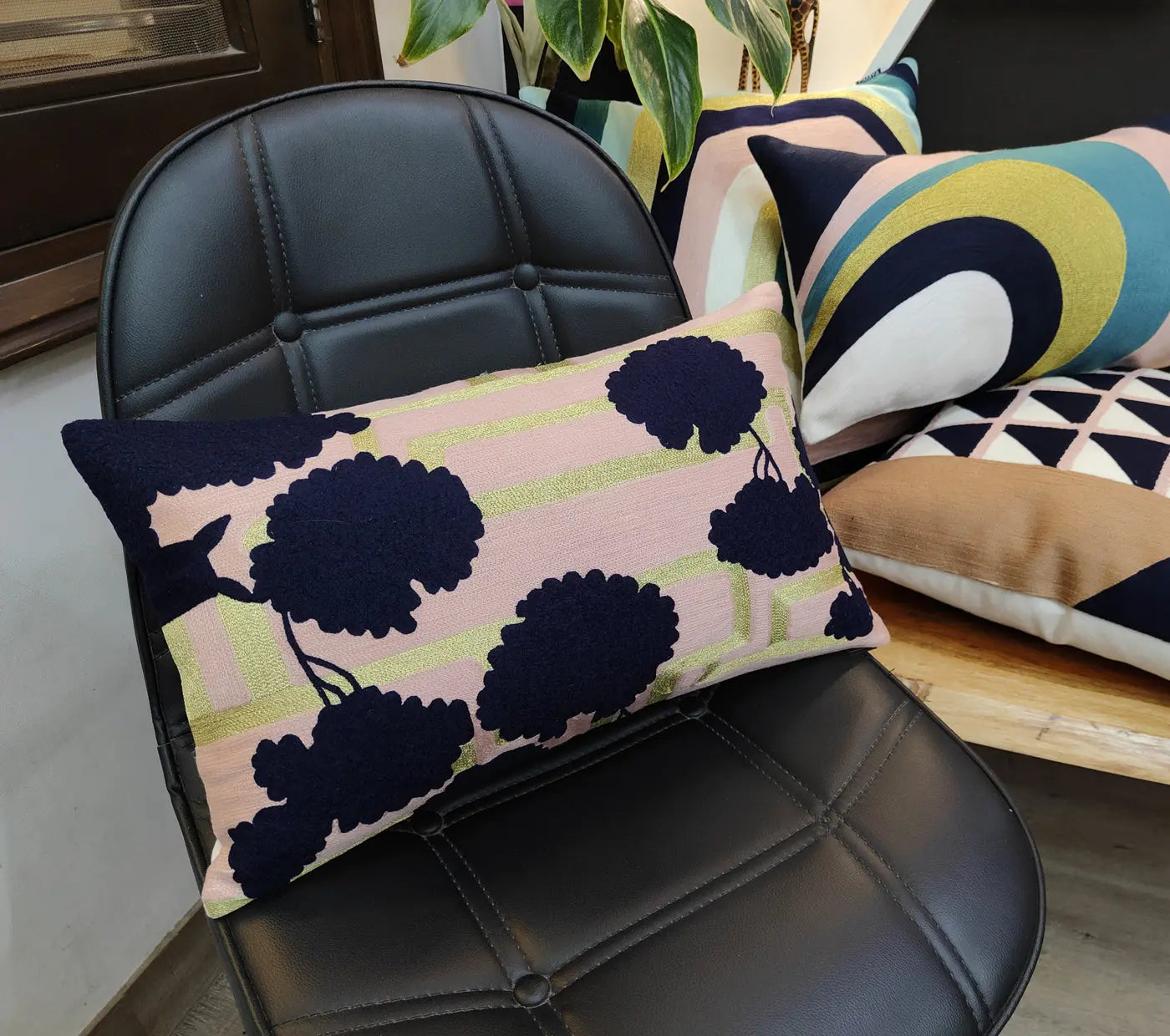 Modern Floral Garden Cushion Size 30X50Cms