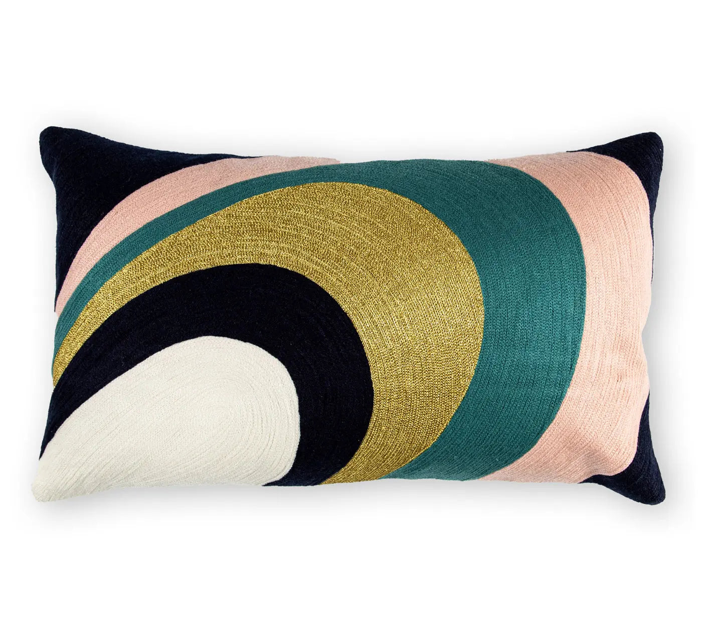 Elliptical Patteren Embroidered Cushion Cover  Size 50X50CMS House of Omaya