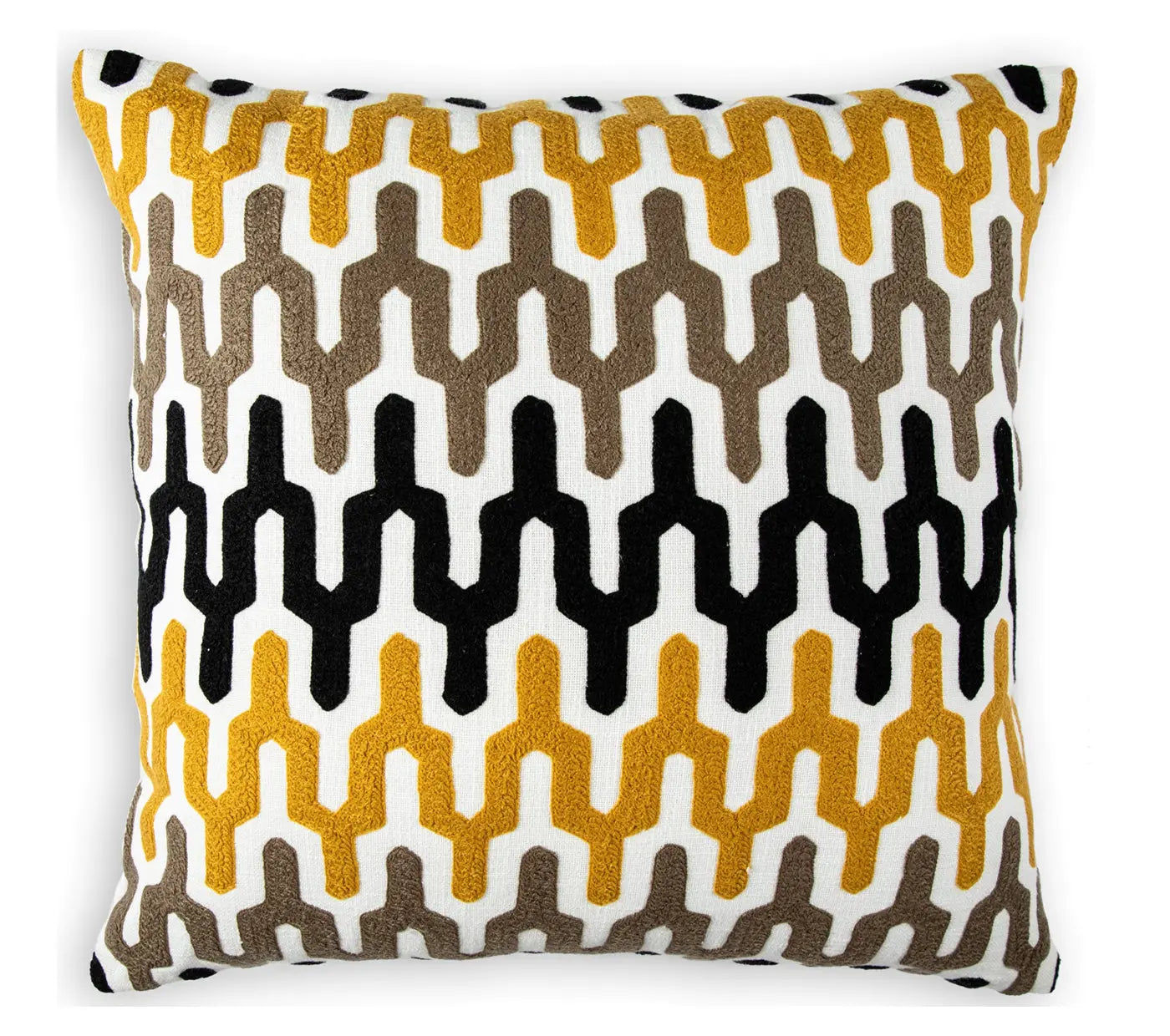 Chevron pattern Embroidered Cushion Cover Size 50X50Cms House of Omaya