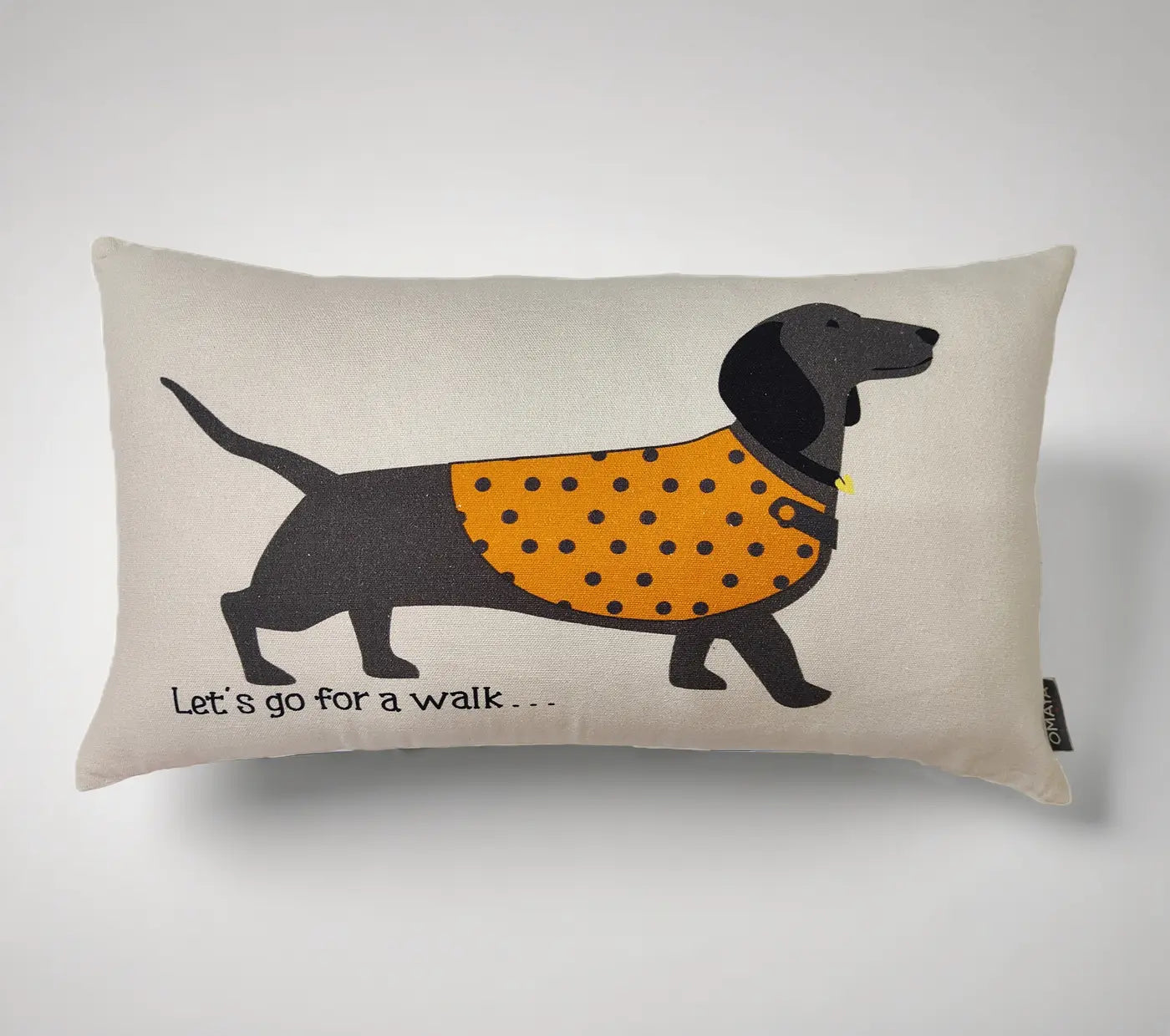 Walking Dog Printed Cushion Cover Size 30X50Cms House of Omaya