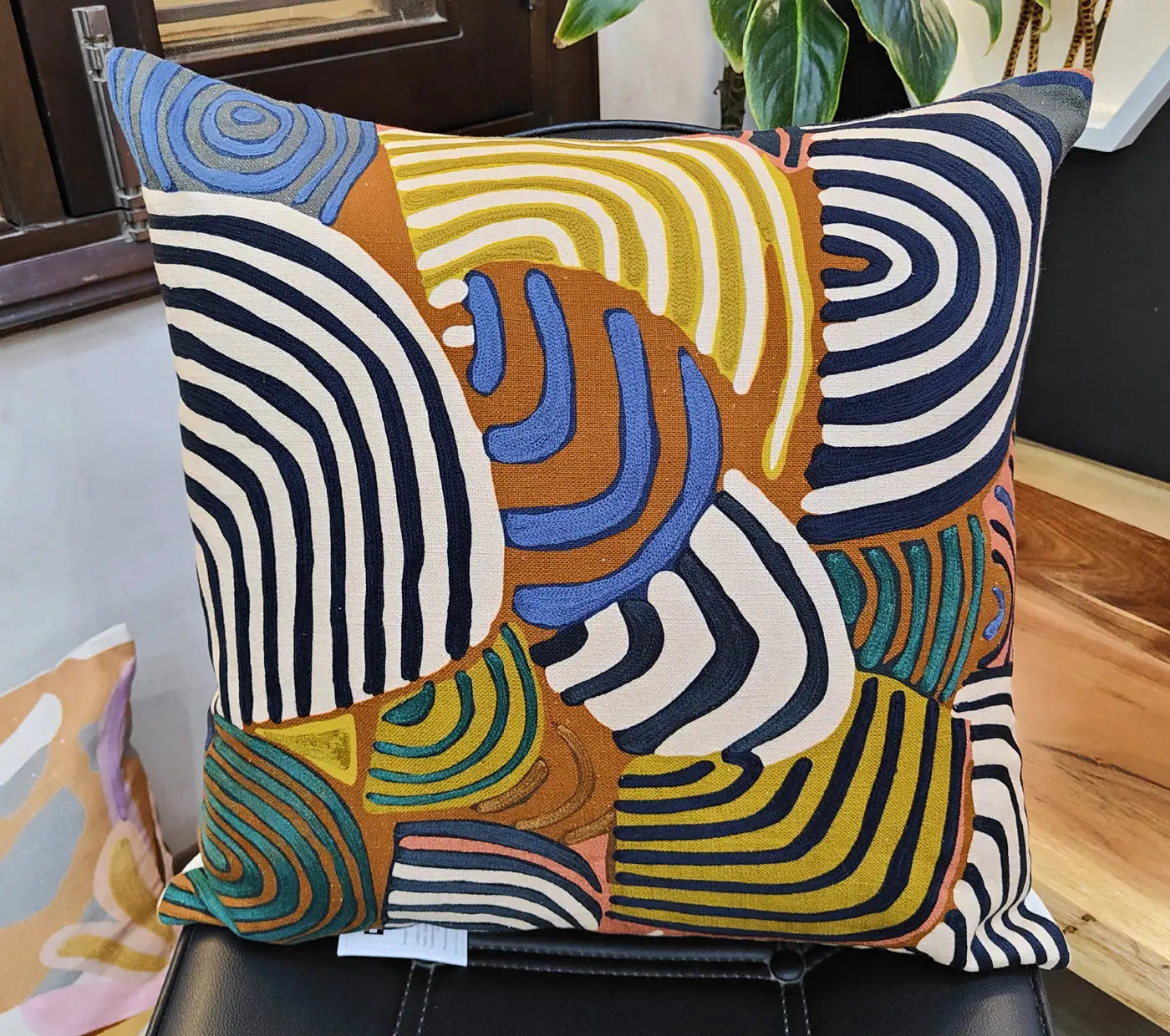 Artistic Printed Embroidered Cushion Cover Size 50X50Cms House of Omaya