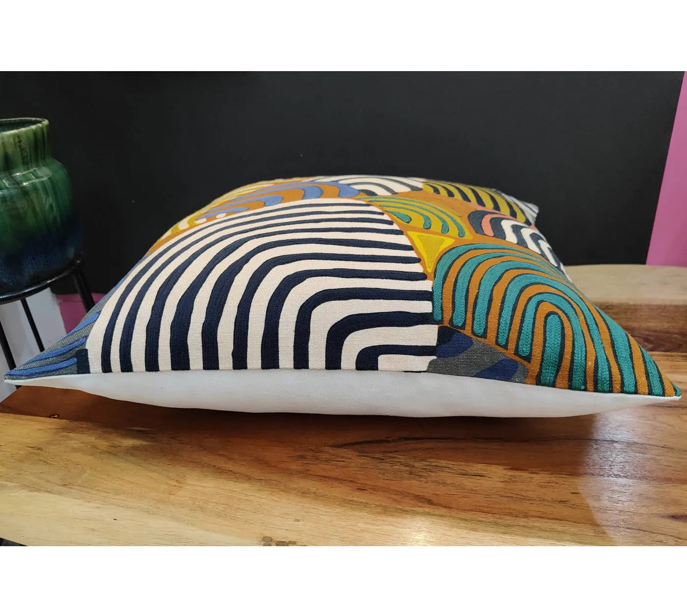 Artistic Printed Embroidered Cushion Cover Size 50X50Cms House of Omaya