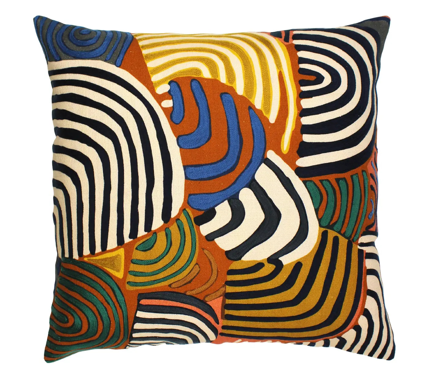 Artistic Printed Embroidered Cushion Cover Size 50X50Cms House of Omaya