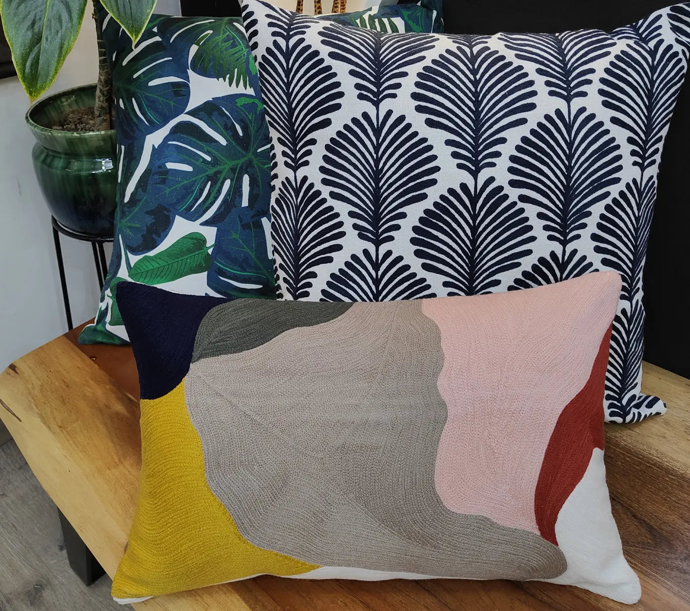 Abstract Printed Cushion Cover Size 30X50Cms House of Omaya