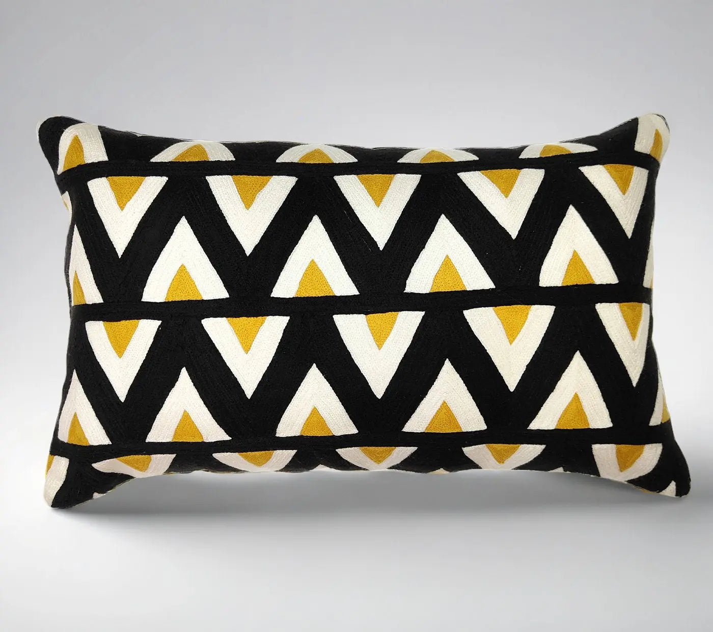 Embroidered Chevron Cushion Cover Size 30X50Cms House of Omaya