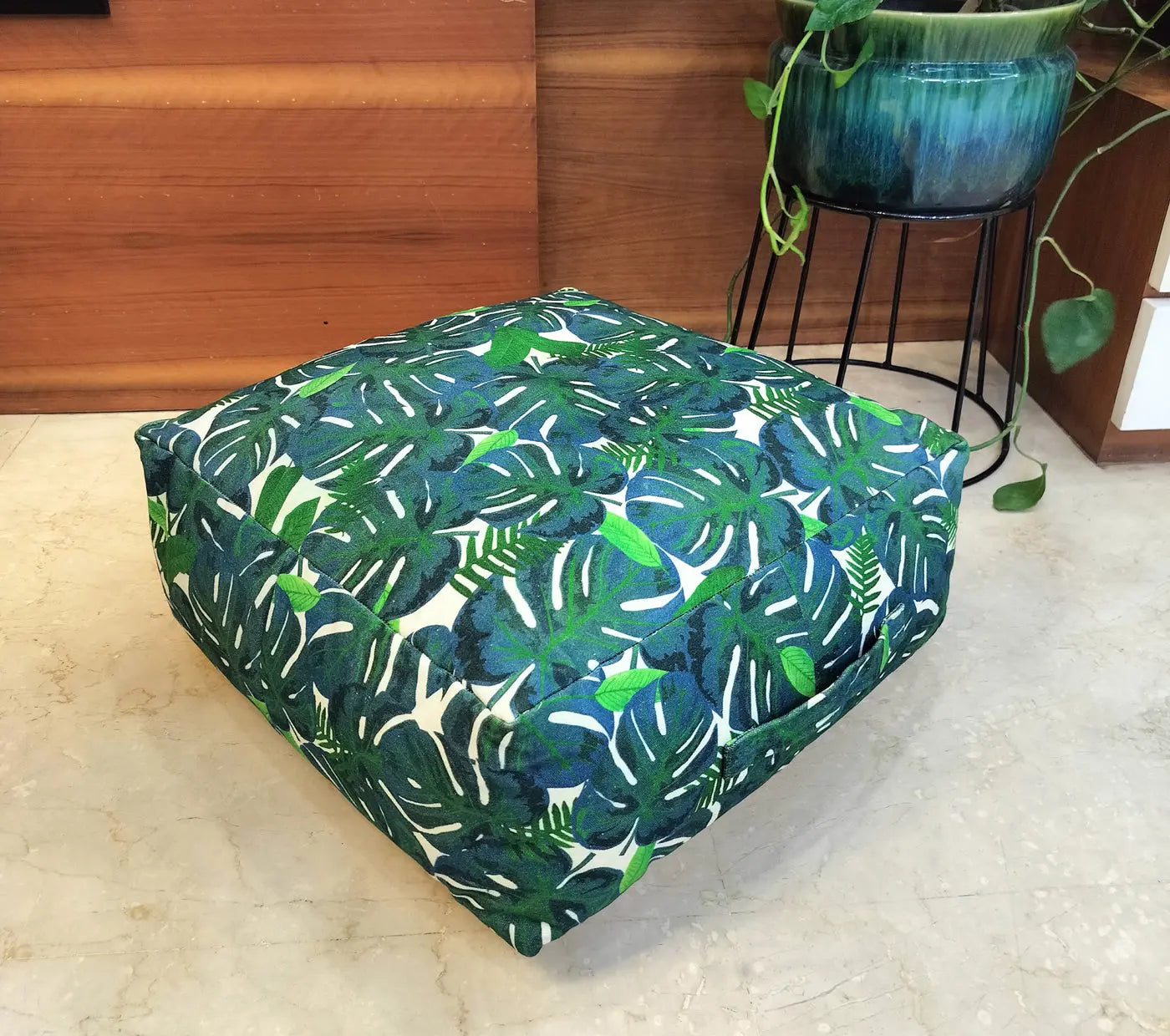 Tropical Canvas Pouffe House of Omaya