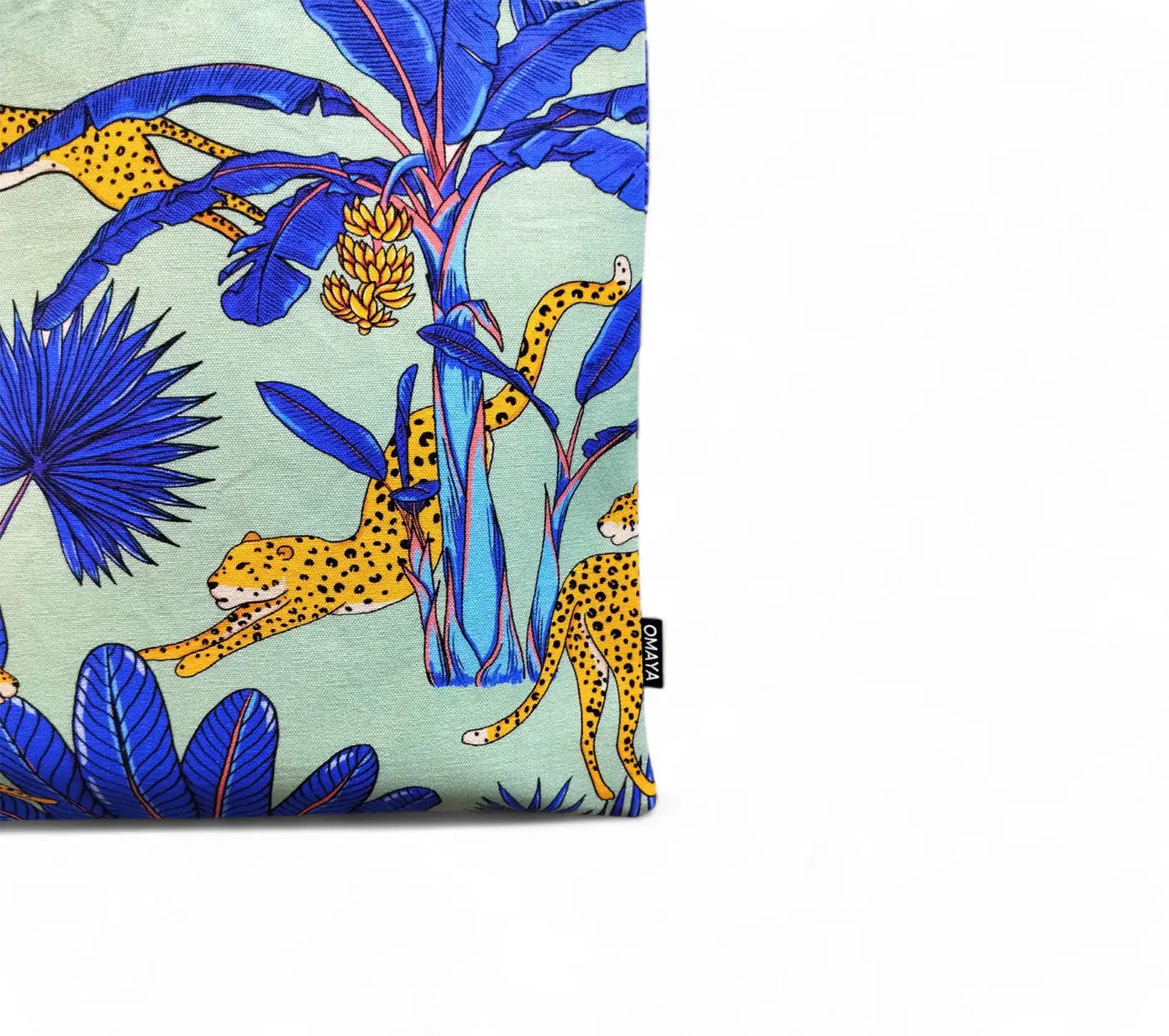 House of Omaya "Tropical Cheetah Printed Canvas Tote Bag (Size 34x36 Cms.) canvas tote bag,designer tote bag Product vendor