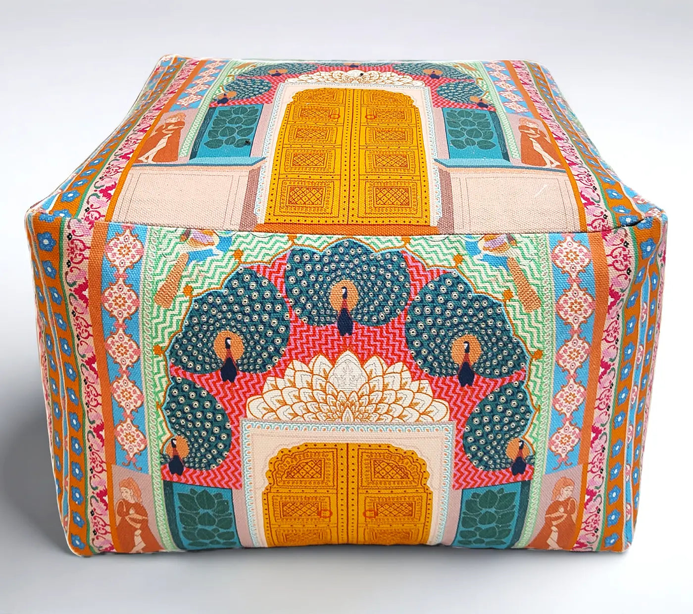 The Peacock Gate Pouffe Product vendor