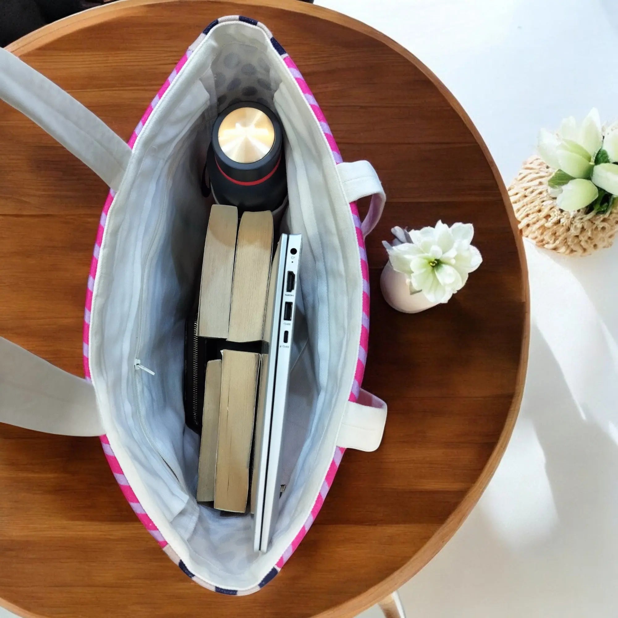 House of Omaya ( M )Alphabet Printed Customizable Embroidery Name Initial Canvas Tote bag 34x36 cm. Personalized tote bag Name Initial tote bag Product vendor