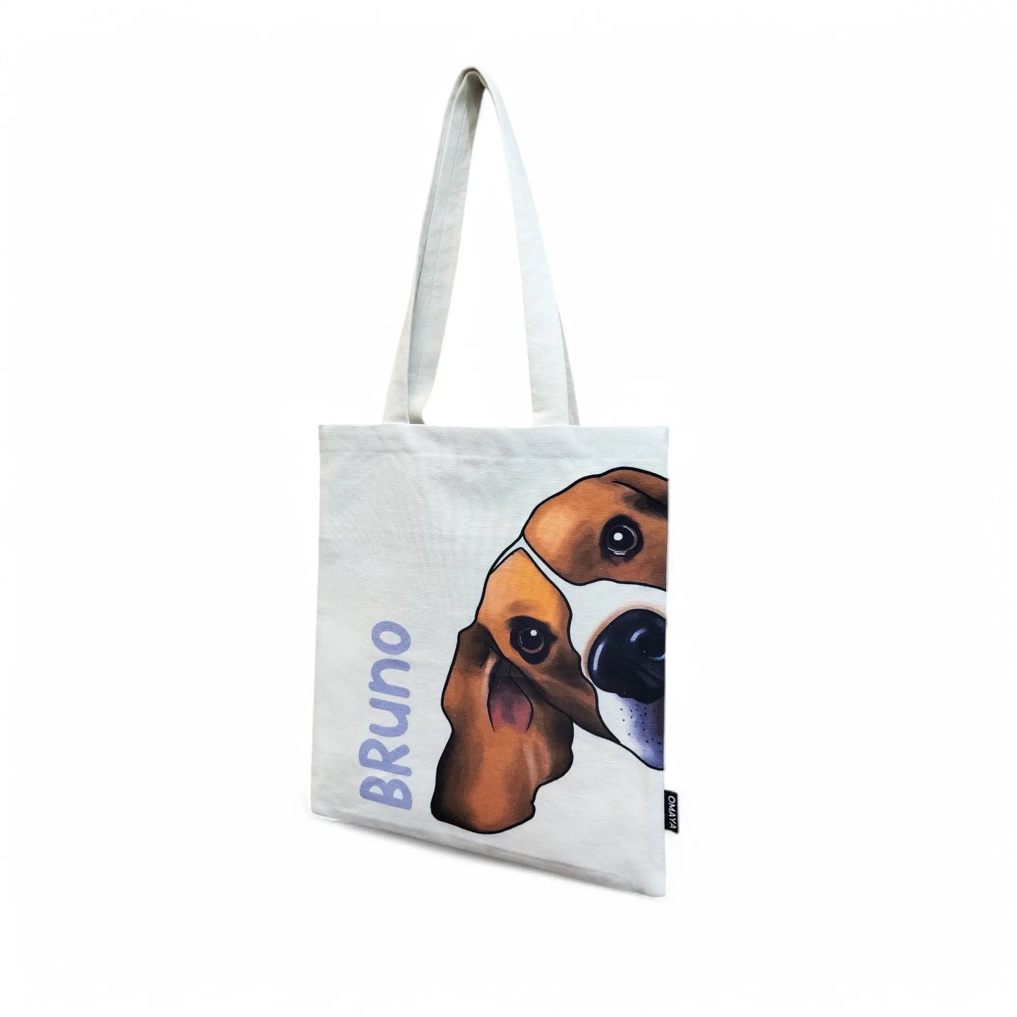 "Personalized Beagle Peek Tote – Bruno Edition" Size - 34X36 Product vendor