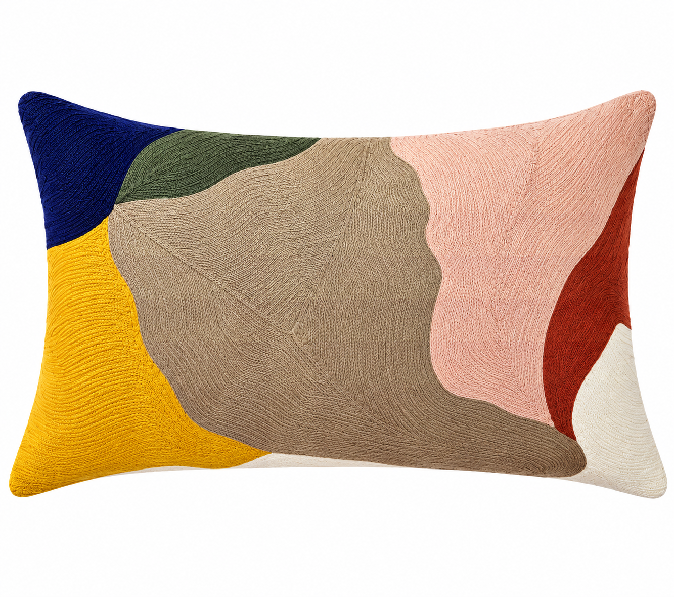 Abstract Embroidered Cushion Cover 30X50 Cms