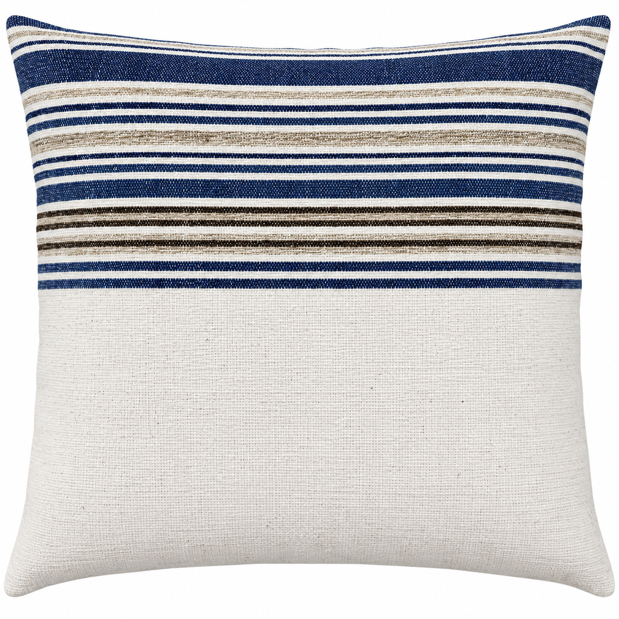 Handloom Woven Blue Striped Cushion Cove 45X45 Cms