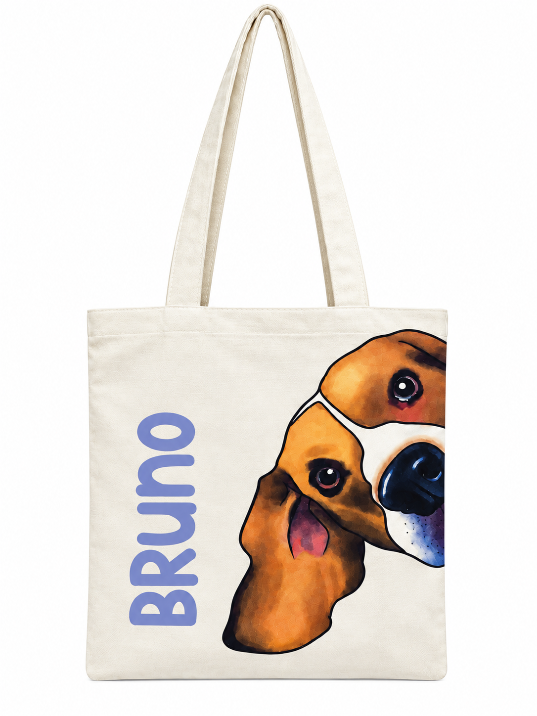 Bruno Dog Printed Cotton Canvas Tote Bag – 36 × 40 cm