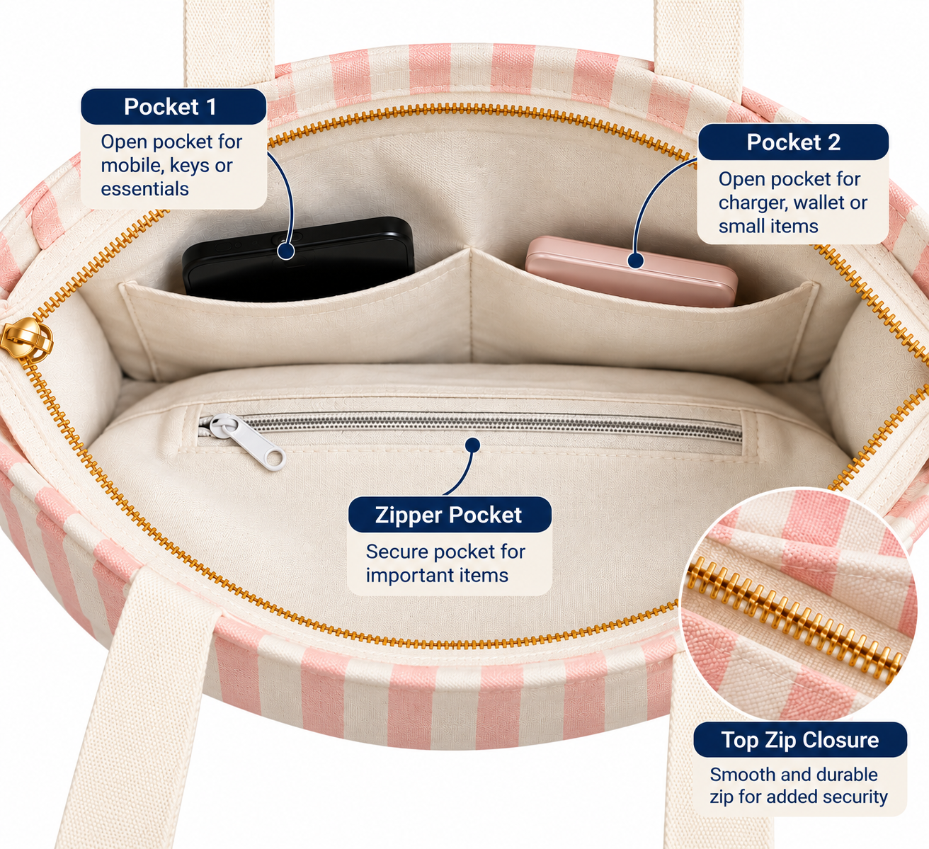 Salt Water Soul Starfish Printed Cotton Canvas Tote Bag – 36 × 40 cm