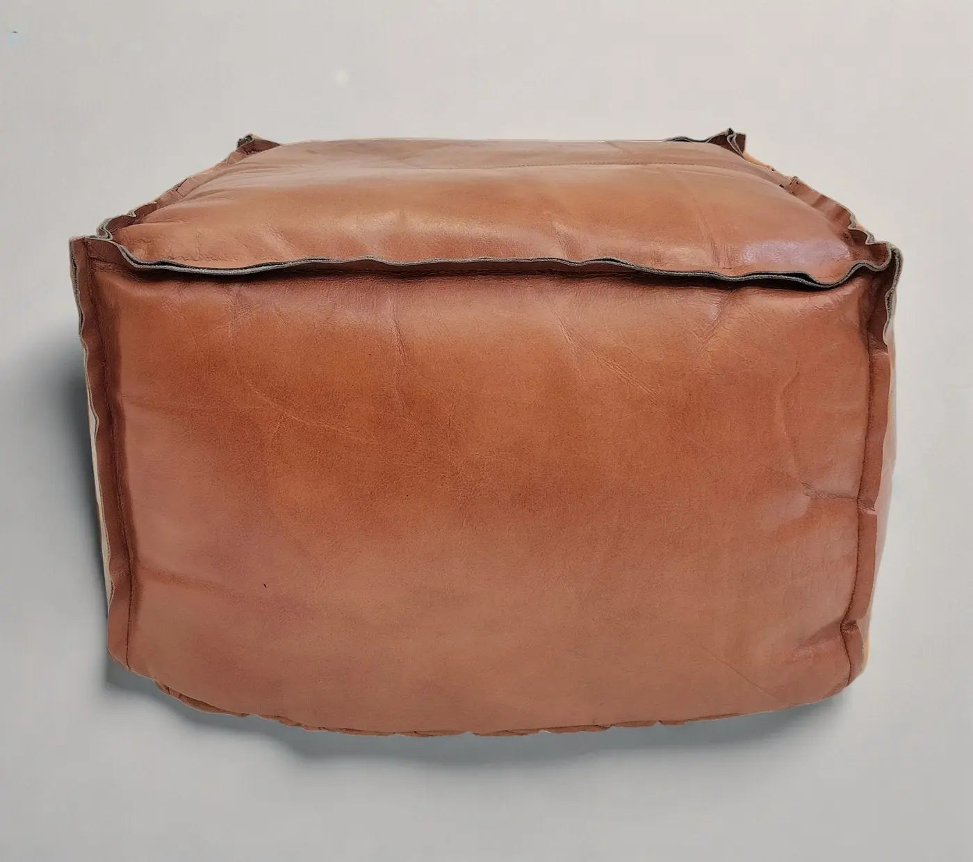 Leather Square Pouffe House of Omaya